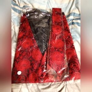 Wedding or prom /vest and tie/ burgundy/3X